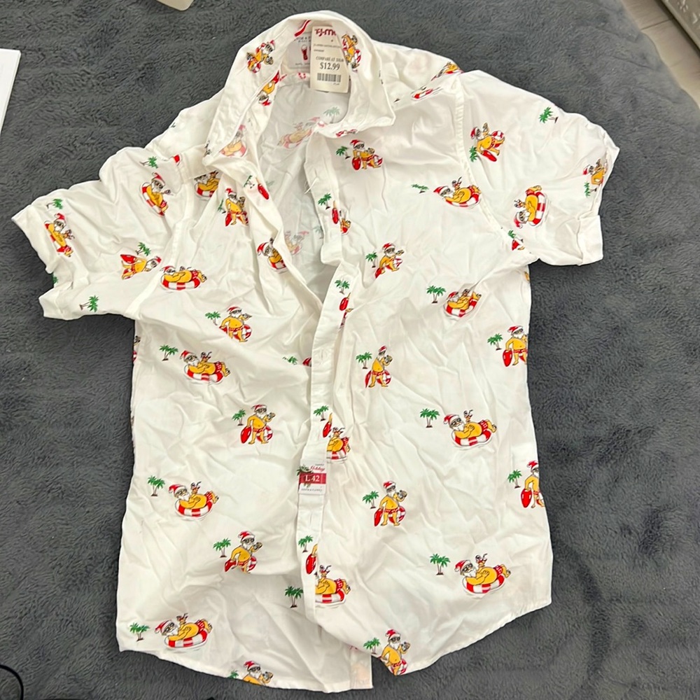 HAWAII SANTA COLLARED SHIRT